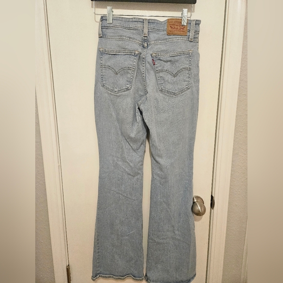 Women's Light Blue Flare Jeans - Picture 5 of 10